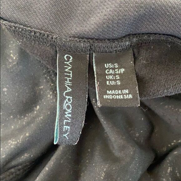 Cynthia Rowley Black Shimmer Cross Back Tank Top - Picture 6 of 6